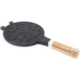 Resim Taşhan Yeni Nesil Döküm Waffle Tavası Ahşap Kulp Siyah 