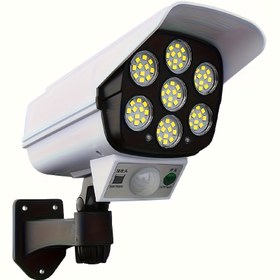 Resim 1 adet İnsan Vücut Algılama Güneş Simülasyon Gözetleme Işığı, Duvar Işığı, Tam Otomatik Ev Dışı Hırsızlık Önleme Uzaktan Kumandalı Yağmur Geçirmez Bahçe Işığı 