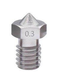 Resim Koodmax 2 Adet 3d Yazıcı E3d V5-v6 Mk8 Extruder 1.75mm / 0.3mm Paslanmaz Çelik Nozzle M6 