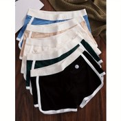 Resim Şık Ultra-Yumuşak Serisi - Rastgele 3 Adet Erkek Düz Renk Orta Bel Esnek Boxer Külotlar - Rahat Nefes Alabilen Kabartmalı Ice Sliky Fiber Kumaş İç Çamaşırı Seti 