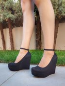 Resim moda radikal Pihu Siyah Süet Dolgu Topuklu Bot 4750506 