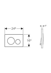 Resim Geberit Sigma20 Kumanda Kapağı, Çift Basmalı, Siyah/mat Siyah - 115.882.dw.1 
