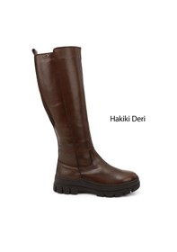 Resim Gönderi(R) Gönderir Kadın Kahve Antik Fermuarlı Kauçuk Taban Hakiki Deri Çizme Gkzc13447521 Kahverengi 