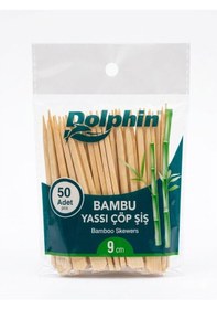Resim Şeylişeyler - Dolphin Bambu Yassı Çöp Şiş 9 Cm 50 Adet - Hijyenik Ambalajlı 