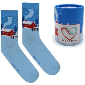 Resim Gost Liria Winter Socks Desenli Unisex Soket Çorap Mavi 