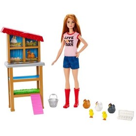 Resim Barbie Tavuk Yetiştiricisi Bebek Ve Oyun Seti Dhb63-Fxp15 