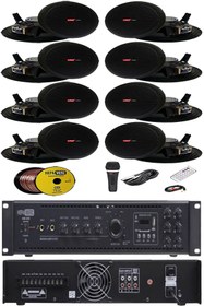 Resim Lastvoice Black Maxx Paket-4 tavan Hoparlörü Ve 6 Bölgeli Anfi Ses Sistemi Paketi (FULL SET) 