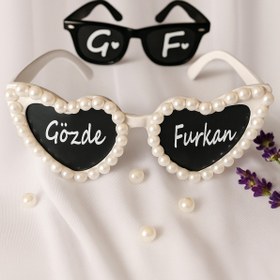 Resim EYBA Gelin Damat Gözlüğü, Bride To Be Gözlüğü, Parti gözlüğü, Nişan Söz Kına Gözlüğü 