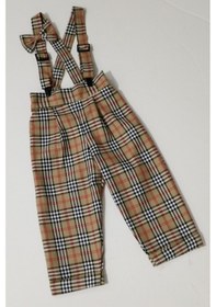 Resim Erkek Çocuk Bebek Pantolon Salopet Borbory Ekose Desenli 0 - 5 Yaş Çok Renkli 