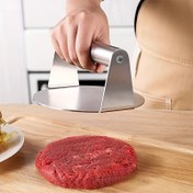 Resim Paslanmaz Çelik Burger Presi - Mükemmel Hamburgers, Sandviçler ve Biftekler için Yapışmaz Patty Kalıpları - Dayanıklı Izgara Aracı, Izgaraya Hazırlamak Kolay - Temel Mutfak ve Açık Hava Pişirme Aksesuarı, Izgara Hazırlama Temelleri | Modern Mutfak Aracı | Dayanıklı İnşaat, Burger Presi 