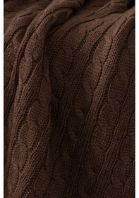 Resim Ponponlu Triko Örme Tv Battaniyesi Koltuk & Omuz Şalı & Diz Battaniyesi 130x170cm - Kahverengi Kahverengi 