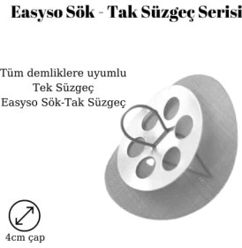 Resim Esmo Home 2'li Paket Demlik Süzgeci Çay Süzeği Demlik Içi Sök-Tak Desire Plus Set Uyumlu Süzgeç 2023 EASYSO1032 