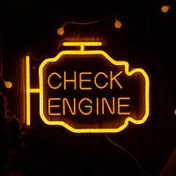 Resim 1 adet Kontrol Motoru Neon Işık Tabelası - Düğünler, Partiler ve Yatak Odaları için USB Güçlü Duvar Dekoru, Parlak Sarı Parıltı, Plastik Malzeme, Kolay Kurulum, Duvar Dekorasyonu için Neon İşaretleri 