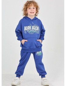 Resim Toontoy Kids Toontoy Erkek Çocuk Born Agaın Baskılı Eşofman Takım Saks Mavisi 
