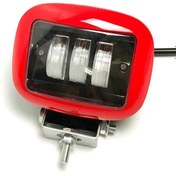Resim Dikdörtgen Off Road Spot Sis Lambası 3 Led Kırmızı Çerçeveli 
