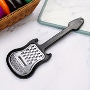 Resim 1 adet 3'ü 1 arada Paslanmaz Çelik Peynir Rendesi, Gitar Şeklinde Plastik Saplı - Sert Peynirler, Parmesan, Çedar, Zencefil, Sebzeler, Çikolata, Meyveler için Mükemmel - Yaratıcı Mutfak Aracı, Peynir Dilimleyici 