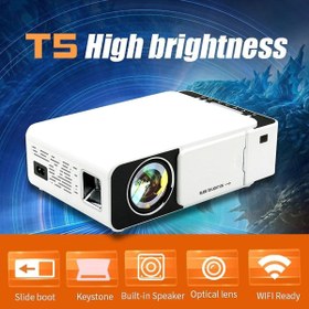 Resim Genel Markalar T5 1080p 4K Full HD Wifi USB/AV/HDMI/SCREENCAST Uyumlu Taşınabilir Projektör 