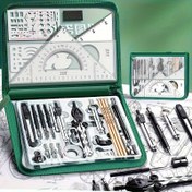 Resim Profesyonel Tasarım Kiti - Hassas Geometrik ve CAD Araçları Çok Fonksiyonlu Ölçüm Aletleri Seti Öğrenciler ve Mühendisler İçin Dayanıklı Paslanmaz Çelik Çizim Araçları Eğitim ve Mimarlık İçin 