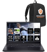 Resim ACER Nitro V15 R5 7535HS 24GB 256GB SSD RTX3050/6GB 15.6'' 144Hz FHD W11P Gaming Laptop & PER4 ÇANTA 