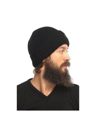 Resim Siyah Örme Yün Erkek Bere 