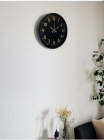 Resim 36 Cm Siyah Standart Duvar Saati Çok Renkli 