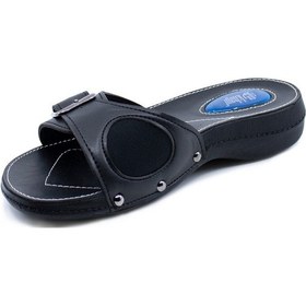 Resim Khayt Minel Anatomik Ortopedik Jel Taban Günlük Kadın Terlik-Siyah (553471280) Siyah 