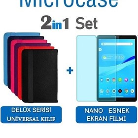 Resim Lenovo Uyumlu Tab M8 Tb-8505F Delüx Universal Standlı Deri Kılıf+Nano 