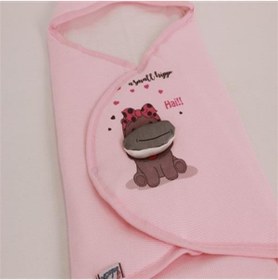 Resim Bebecix Penye Baskili Kundak Smoll Hippo (Pembe) 