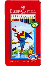 Resim Faber-castell Metal Kutu Aquarell Boya Kalemi 12 Renk 