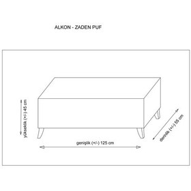 Resim Puf - Açık Gri 
