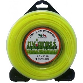 Resim Nylgrass Sarı Altıköşe Tırpan Misinası 3.3 Mm 43 Mt 