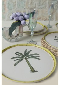Resim Keramika Palmiye Nordic Servis Tabağı 28 Cm 6 Adet 22642 Beyaz 