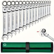 Resim 10mm Cırcır Çift Amaçlı Anahtar, 10mm Açıklık Yonca Anahtarı Çok Fonksiyonlu Çift Amaçlı Hızlı Mekanik Tamir Araba Anahtarı 
