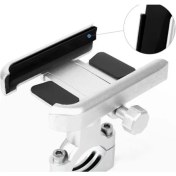 Resim Alüminyum Alaşım Motosiklet Telefon Tutucu USB Şarj Desteği Dikiz Aynası Mobil Moto Tutucu Gps Bisiklet Gidon Tutucu Için | Evrensel Araba Braketi 