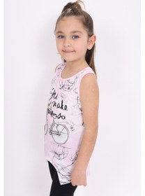 Resim Toontoy Kids Toontoy Kız Çocuk Bisiklet Baskılı Atlet Pembe 
