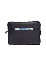 Resim Bloomsleeve Leeds 16" Obsidian Black Hakiki Deri Laptop & Tablet Kılıfı Siyah 