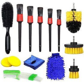 Resim Yaozixa 14 Parça Otomobil Temizlik Fırçası Seti - Havalandırma Delikleri, Açıklar Ve Detaylar İçin Derinlemesine Temizleme 