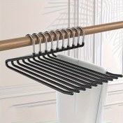 Resim 20 adet Z-Şekilli Açılı Dayanıklı Ağır Hizmet Metal Pantolon Askısı, Dolap Kaymaz Depolama Pantolon Askısı, Ev Depolama için Uygun, İdeal Ev Eşyaları, 11 Festival için Mükemmel Hediye Seçeneği 