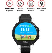 Resim Wiky Watch Akıllı Çocuk Saati Siyah Sesli Görüşme Wiky S 