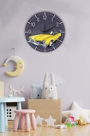 Resim Dekoratif Çocuk Odası Duvar Saati 35X35Cm Renkli BWDSCX35-0051 