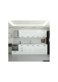Resim 300 Cm Mutfak Dolabı Mdf Kapak Tezgah Dahil Yrkn310 97 Beyaz 