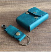 Resim Sumerian Leather Craft Klasik Deri Sigara Kılıfı Yeşil 