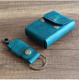 Resim Sumerian Leather Craft Klasik Deri Sigara Kılıfı Yeşil 