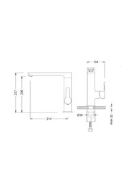 Resim Bocchi Tek Kumandalı Eviye Bataryası Krom 2201 0005 