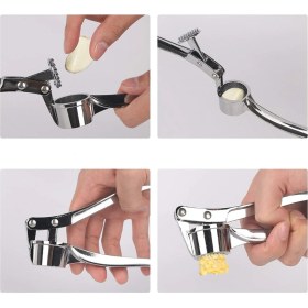 Resim Noyiska 1 Adet Paslanmaz Çelik Sarımsak Ezici Pratik Çeyizlik Sarımsak Ezeceği Metal Hazneli Sarımsak Ezici 