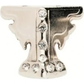 Resim Mena Rise Kelebek Taşlı Ahşap, Sunta Sandık Ayağı, Kutu Ayak 2,5 cm - Nikel ( Lisinya ) 