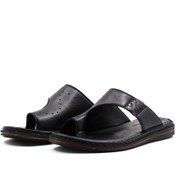 Resim TUGERDİ Tugerdi Siyah Hakiki Deri Rahat Taban Kaliteli Parmak Arası Erkek Terlik TG09128131529 