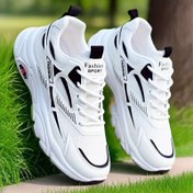 Resim Erkekler için Yazlık Nefes Alabilir File Sneakerlar, Erkek Günlük Koşu Ayakkabıları, Hafif ve Rahat Moda Baba Ayakkabıları 