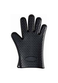 Resim Silikon Yalıtım Eldivenleri Fırın Tavası Fırın Mutfak Beş Parmak Eldiven 