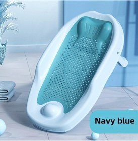 Resim Reedark Yeni Doğan Ve Küçük Çocuklar İçin Pp+tpe Materyal Banyo Yatağı, Konforlu Ve Güvenli Kuruşak, Katlanabilir Mavi Banyo Tabanı 